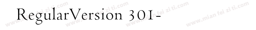 隶书 RegularVersion 301字体转换
